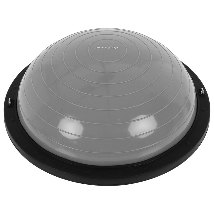 Полусфера BOSU гимнастическая ONLYTOP, с насосом, 58 х 25 см, цвет серый