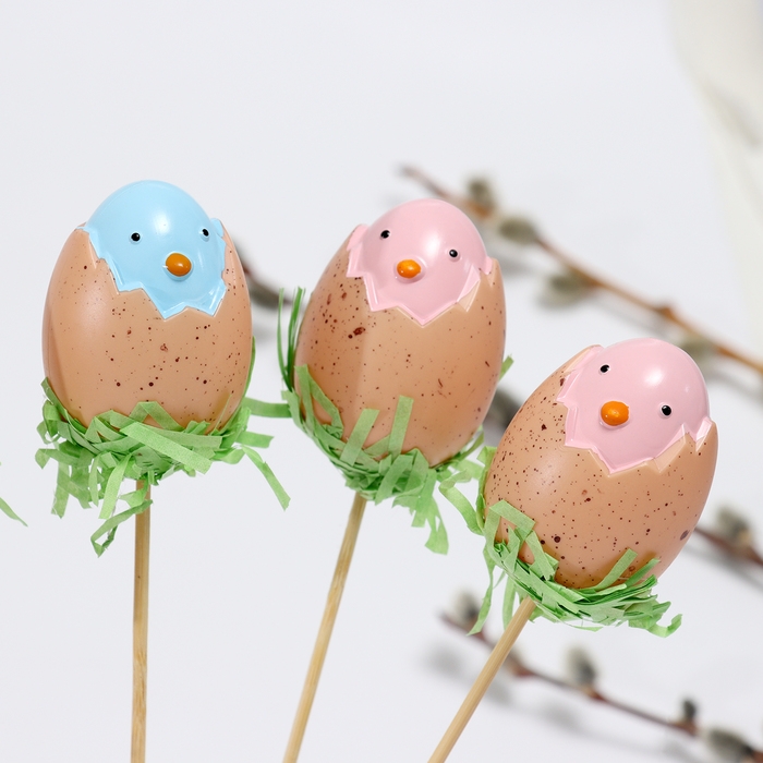 Пасхальный набор &laquo;Декор на палочке. Птенчики&raquo; 5,5 &times; 17,5 &times; 30 см