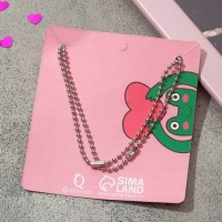 Кулоны &laquo;Неразлучники&raquo; лего, цвет ярко-розовый в серебре, 60см