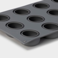 Форма для выпечки и муссовых десертов KONFINETTA &laquo;Фолд&raquo;, силикон, 28,8&times;17,1&times;2,6 см, 12 ячеек (4,2&times;2,5 см), цвет серый