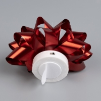 Светодиодная игрушка &laquo;Бант-звезда&raquo; 9 &times; 6 &times; 9 см, батарейки LR44х3 (в комплекте), свечение мульти, красная