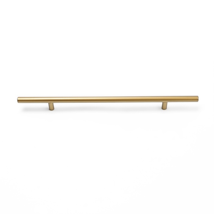 Ручка рейлинг ТУНДРА, облегчённая, d=12 мм, м/о 224/350 мм, внеш ножка, цвет золото