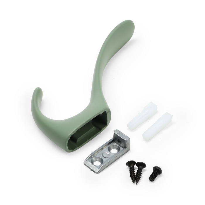 Крючок мебельный CAPPIO HEEL LIGHT, двухрожковый, зеленый