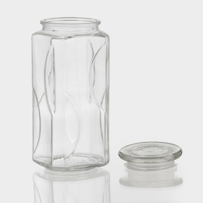 Банка стеклянная для сыпучих продуктов &laquo;Лорд&raquo;, 1,3 л, 9,5&times;22,5 см