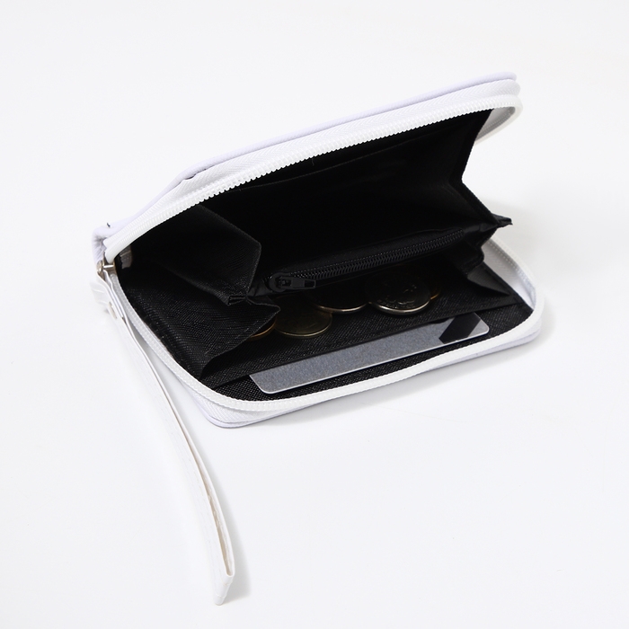 Кошелёк детский на молнии &laquo;Выбражулька&raquo;, цвет белый