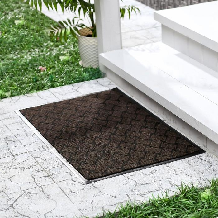 Коврик придверный влаговпитывающий &laquo;Крафт&raquo;, 60&times;90 см, цвет коричневый