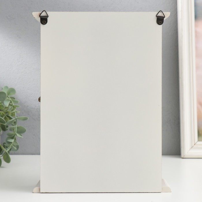 Ключница дерево 6 крючков "Лаванда в кувшине" 26,3х21х7,8 см  МИКС