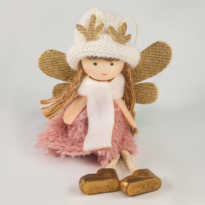 Новый год! Ёлочное украшение кукла &laquo;Фея&raquo;, в шапке с шарфом