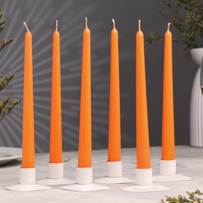 Свеча античная ароматическая "Апельсин", 2,3х 24,5 см, 5 ч, 55 г, оранжевая