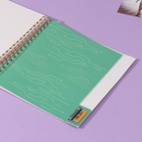 Фотоальбом на спирали 20 листов "Магнитофон" объёмный элемент + 4 вкладки 24х24 см