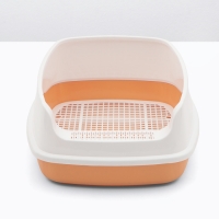 Туалет &laquo;Айша&raquo; S с высоким бортом и сеткой,  45 х 35 х 18,5 см, оранжевый