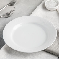 Тарелка &laquo;Надежда&raquo;, d=20 см, белая, фарфор