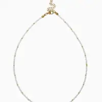 Чокер из бисера &laquo;Хрусталь&raquo;, разноцветный в золоте, 37 см + 5 см доп, цепочка