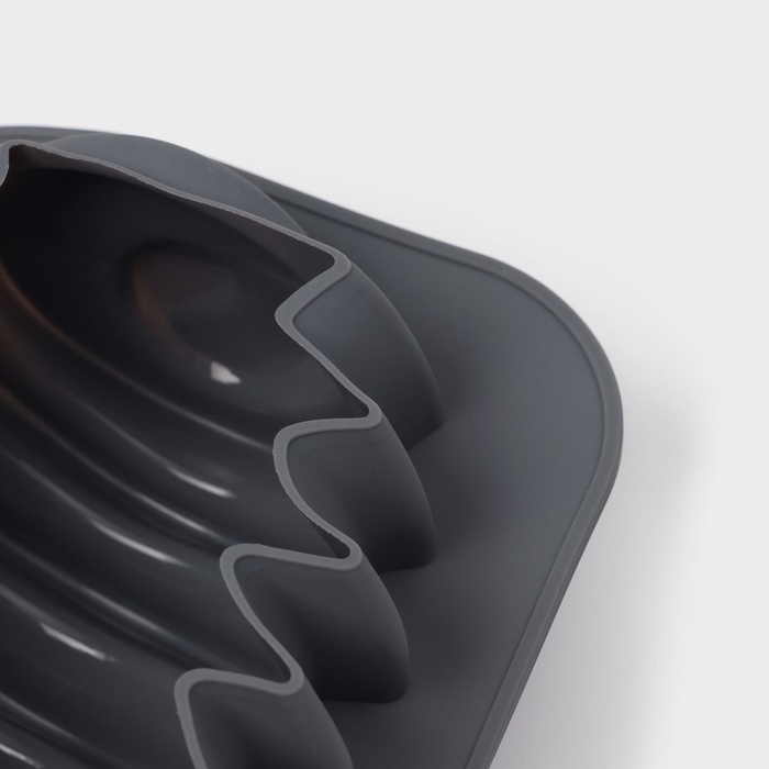 Форма для выпечки и муссовых десертов KONFINETTA &laquo;Грани&raquo;, силикон, 19&times;15,3&times;8,8 см, серая