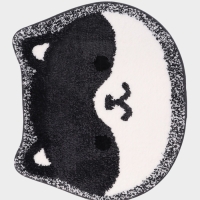 Коврик Доляна Kitty, 55&times;64 см, ворс 1 см, микрофибра, белый