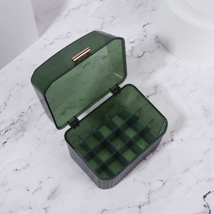 Органайзер для хранения &laquo;GREEN&raquo;, 15 секций, 14 &times; 10,5 см, цвет зелёный