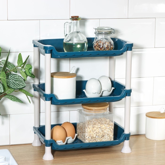 Этажёрка настольная 3 яруса &laquo;Пастель&raquo;, цвет МИКС