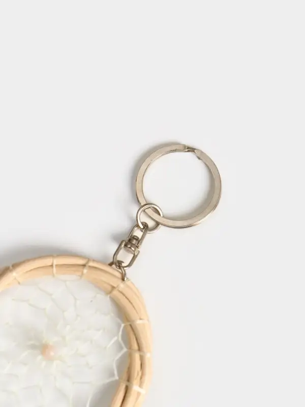 Брелок "Ловец снов" 17 см, цв. белый