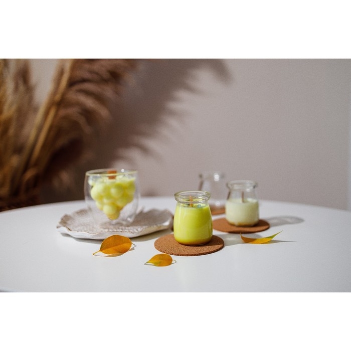 Набор стеклянных баночек для сыпучих продуктов с пробковой крышкой Доляна &laquo;Парфе&raquo;, 100 мл, 5,7&times;7 см, 12 шт