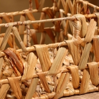 Корзина плетеная 30x23x15 см, водный гиацинт