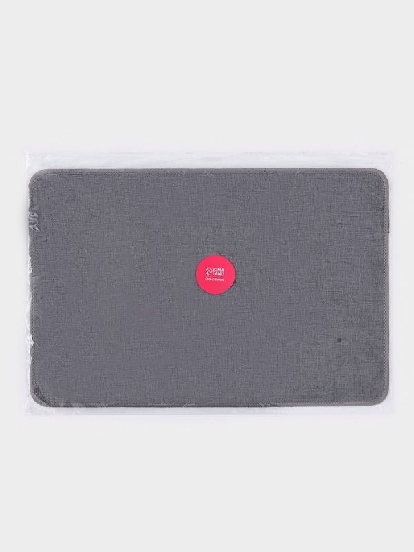 Коврик "Grey" влаговпитывающий Доляна, 45х30 см, серый