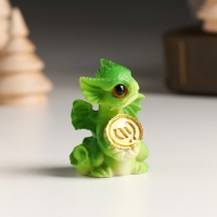 Сувенир полистоун "Лесной дракончик с золотом" МИКС 2,5х2,5х4 см