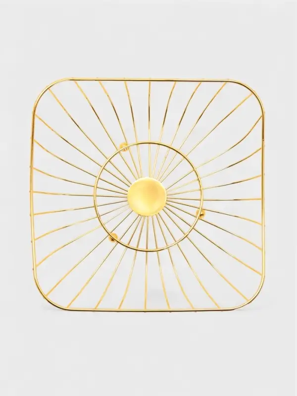 Ваза для фруктов "Милена" 28*28*7 см, цвет золотой