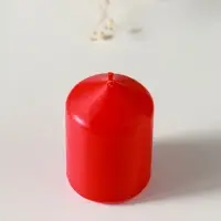 Свеча-цилиндр 4х6 см, 70 гр (набор 4 шт) красный