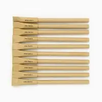 Эко-ручка, синяя паста 1.0 мм "Учителю с благодарностью"  МИКС