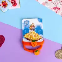 Резинка для волос &laquo;Летнее настроение&raquo;, набор 2 шт., клубничка, 3.5 см, оранжевая