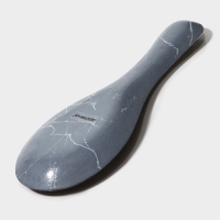 Подставка стеклянная под ложку Доляна &laquo;Марбл чёрный&raquo;, 23,5&times;8,3&times;1,5 см