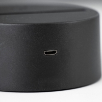 Основание светильника сенсорное LED 7 цветов USB черный 10х10х3,5 см RISALUX