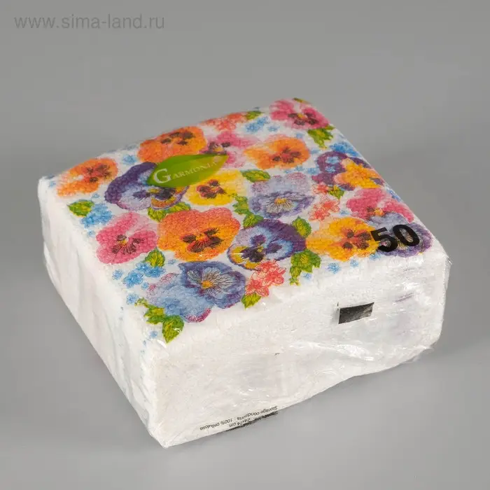 Салфетки бумажные &laquo;Гармония цвета. Анютины глазки&raquo;, 50 шт.