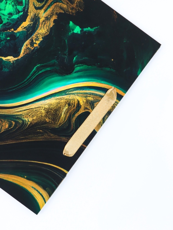 Пакет подарочный ламинированный вертикальный &laquo;Мрамор&raquo;, M 26 &times; 32 &times; 12 см