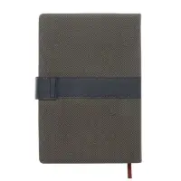 Ежедневник недатированный формат А5, с хлястиком, 128л, линия, пвх, Серый