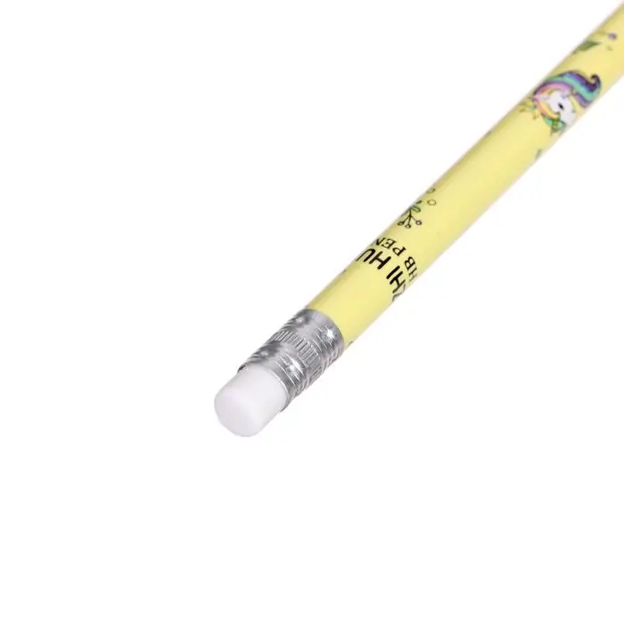 Карандаш чернографитный с ластиком &laquo;Единороги&raquo;, твердость НВ, корпус круглый, МИКС (штрихкод на штуке)