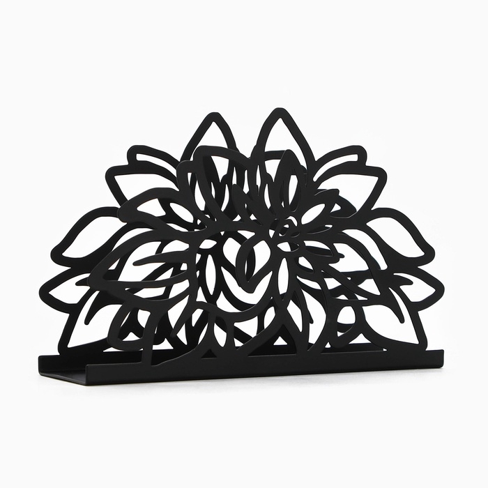 Салфетница &laquo;Цветы&raquo; металлическая, 14 х 9 см