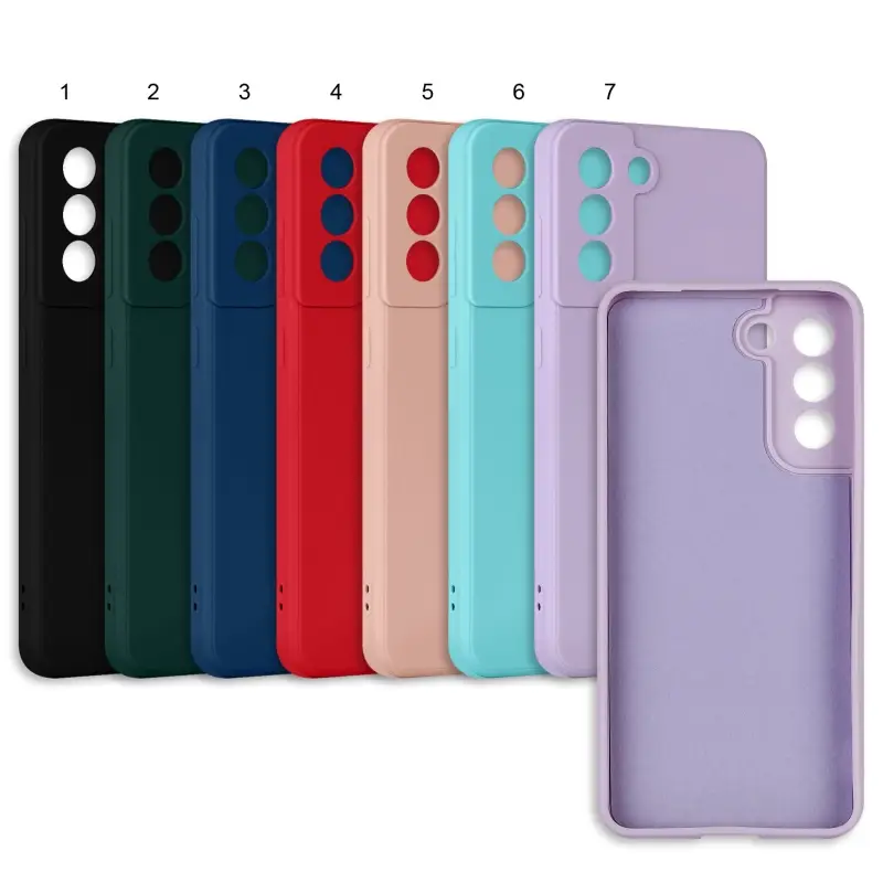 Чехол Samsung S21 FE цветной силикон