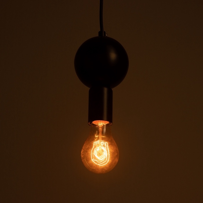 Светильник "Антикс" Е27 40Вт черный золото 10х10х27см