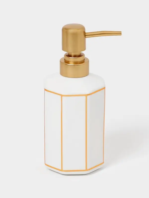 Набор для ванной "Равновесие", 2 предмета (дозатор для мыла, стакан), цвет белый