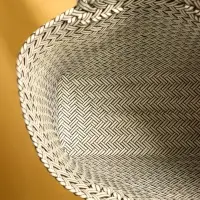 Сумка плетёная пластиковая 30х15х35 см, цв. чёрный-белый