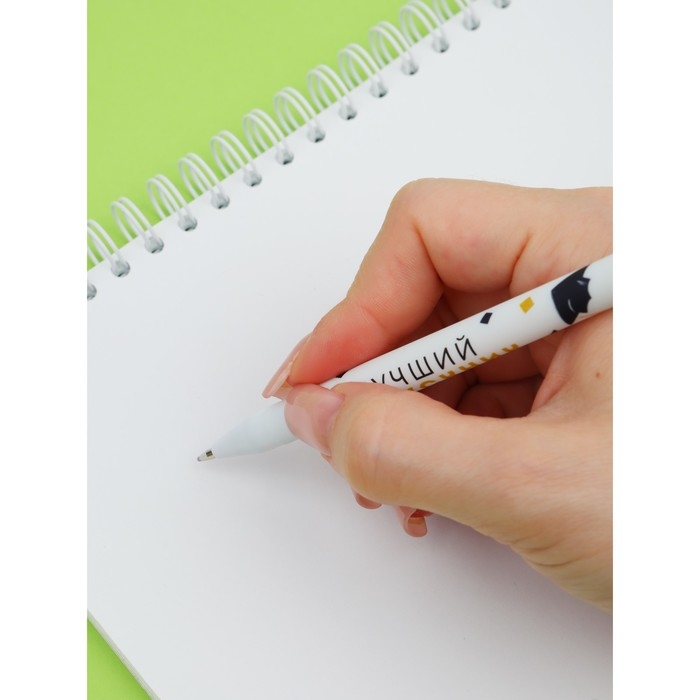 Набор пластиковых ручек "Лучший выпускник школы", синяя паста 0.7 мм, 4 шт