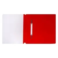 Папка-скоросшиватель Calligrata, А5, 180 мкм, красная, прозрачный верх