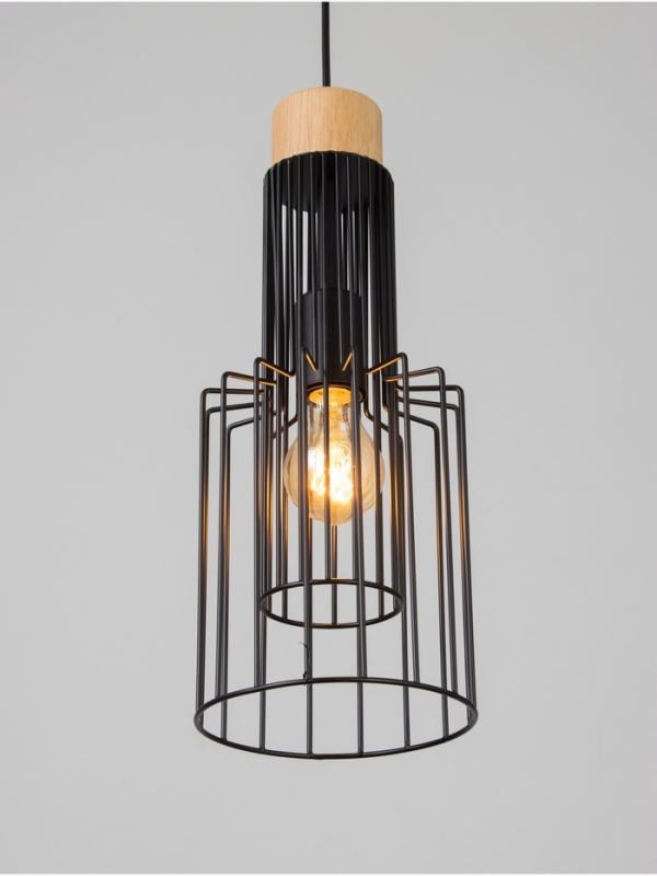 Светильник "Крит" 1х40Вт Е27 черный/коричневый 16х16х40,5(140)см