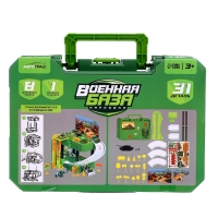 Парковка &laquo;Военная база&raquo;, 1 машинка, 8 дорожных знаков, 31 деталь