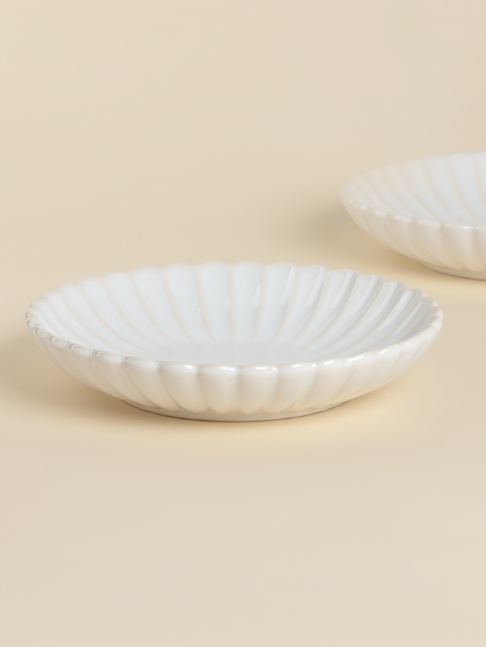 Набор глубокых тарелок 2 шт   SL Home "Нимфея" 21х4 см, цвет теплый белый