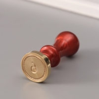 Печать для сургуча с пластиковой ручкой "Классика цифра 6" 2,5х2,5х6,3 см