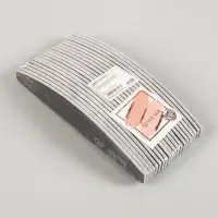 Пилка для ногтей, лодочка, 100/180 грит, 18 см, фасовка 20 шт., чёрная