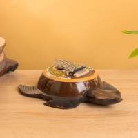 Сувенирный музыкальный инструмент Калимба &laquo;Черепаха&raquo;, 18&times;24&times;6 см, албезия, кокос