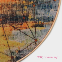 Коврик для дома Доляна &laquo;Луара&raquo;, цвет жёлтый, окантовка МИКС